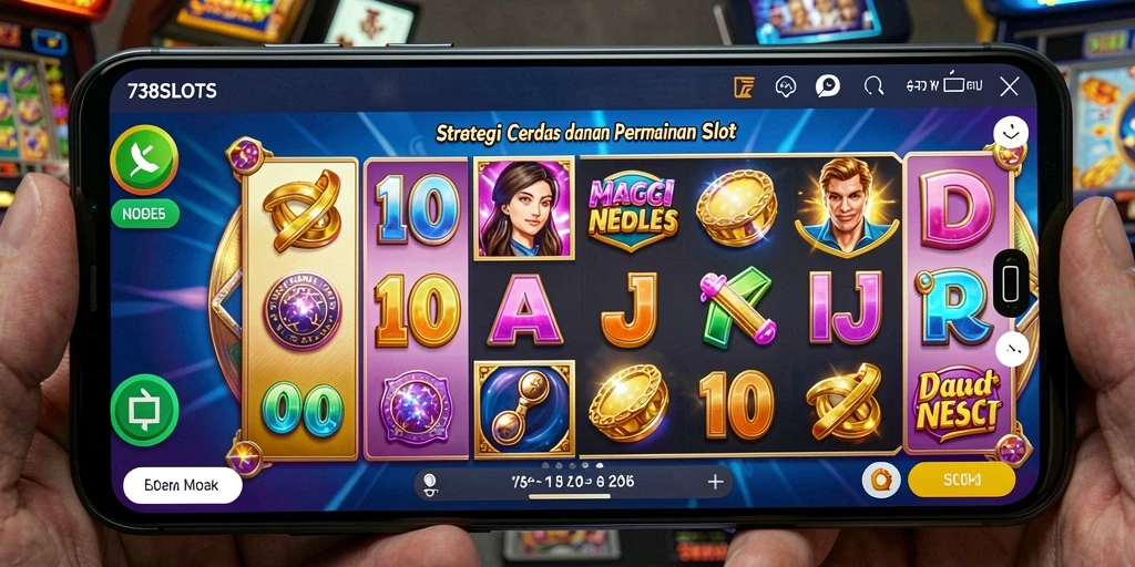 Screenshot gameplay 738SLOTS menampilkan strategi menarik dalam permainan slot.