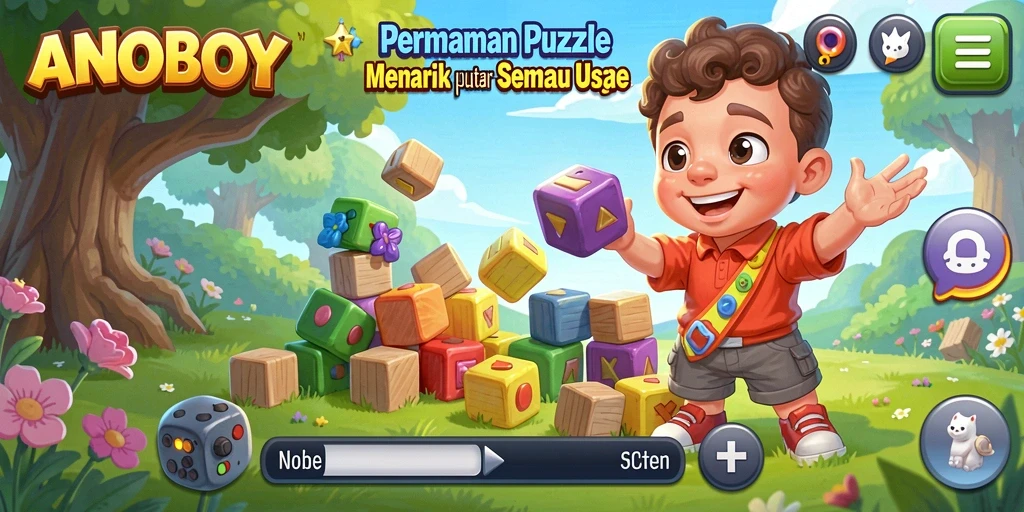 Gameplay ANOBOY yang menantang dan seru dalam genre Puzzle.