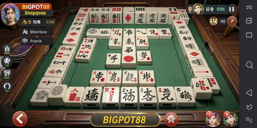 Tampilan gameplay seru dari BIGPOT88 dengan berbagai ubin Mahjong.