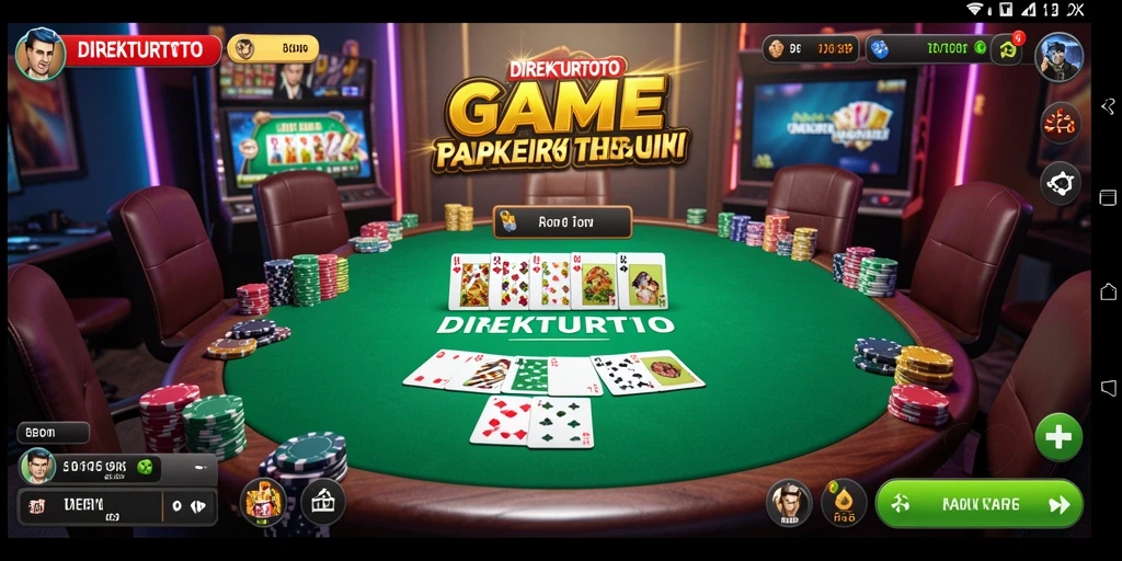 Screenshot gameplay seru dari aplikasi Poker DIREKTURTOTO.