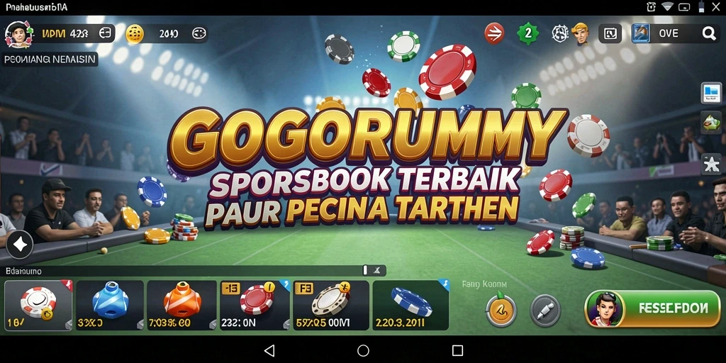 Tampilan GOGORUMMY dengan fitur taruhan olahraga yang menarik.