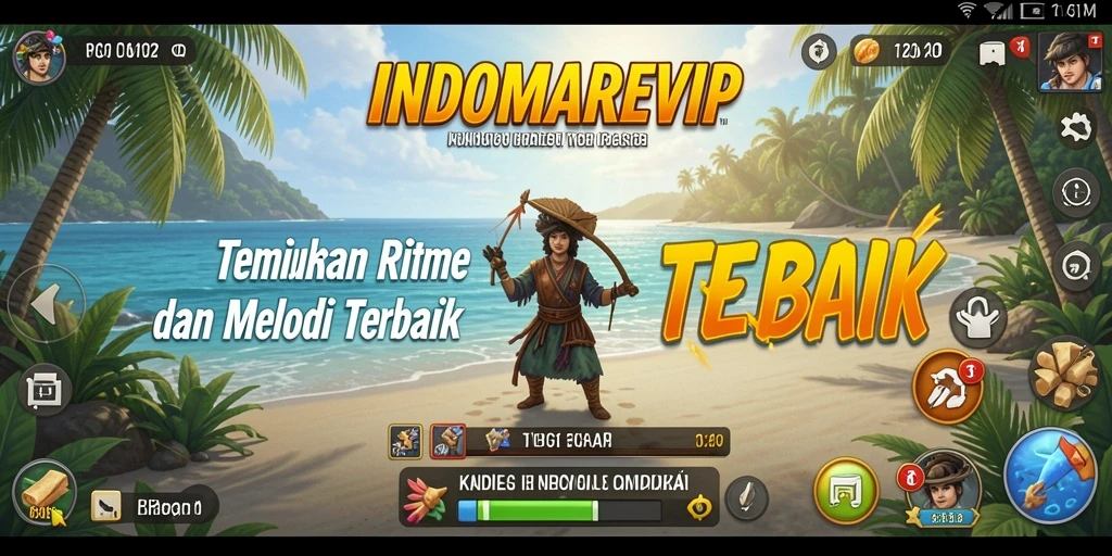 Screenshot gameplay INDOMAREVIP dengan aksi musik yang seru.